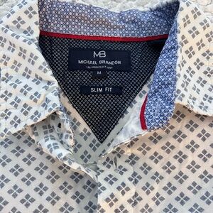 Michael Brandon men’s button down SLIM FIT size Medium